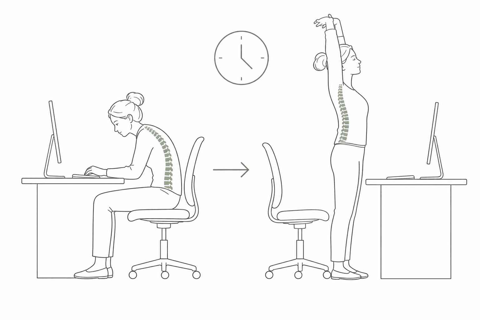 Bewegungs-Pausen fürs Büro: 5 Minuten, die spürbar sind
