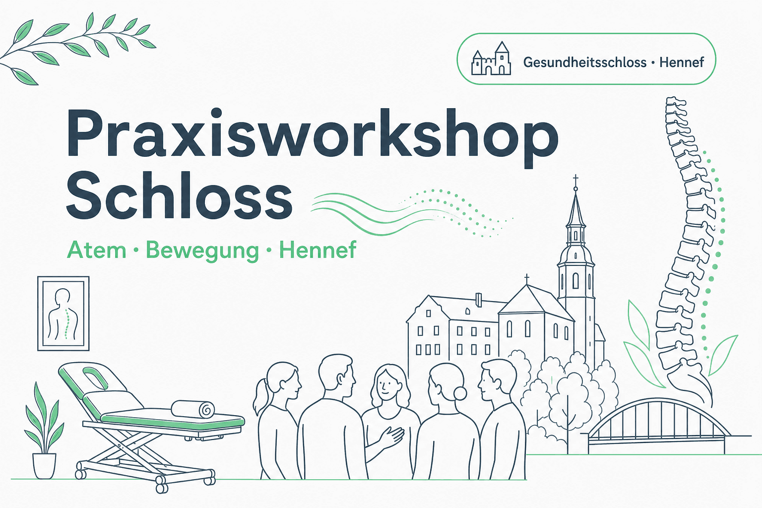 Praxisworkshop am Gesundheitsschloss: Atem & Bewegung in Hennef
